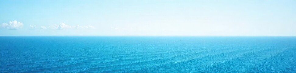 Obraz premium Vast, tranquil ocean stretching to the horizon, a serene seascape under a clear sky Perfect for travel, nature, and serenity themes , ocean view, expanse