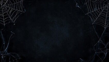 Spooky Halloween Spiderwebs Background