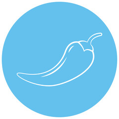 Spicy Red Chili Pepper Icon – Flat Design Vector