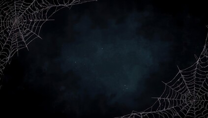 Halloween Spiderwebs Background