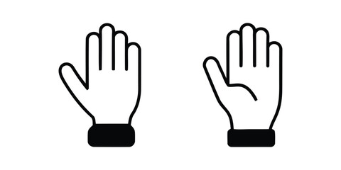 hands with black cuffs isolated on white background