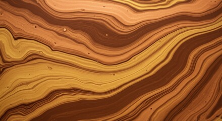 Elegant fluid art with swirling golden, copper, and bronze hues background