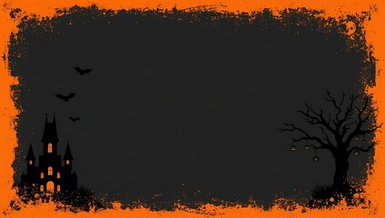 Halloween Grunge Background Haunted Castle