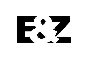 EZ logo design in bold style. Black white identity symbol. Modern typography emblem. Corporate branding icon.