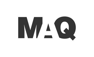 MAQ logo design. Initial letter M A Q bold font style for tech startups, consulting, corporate branding. Creative company name, headlines typography identity, trendy logotype.
