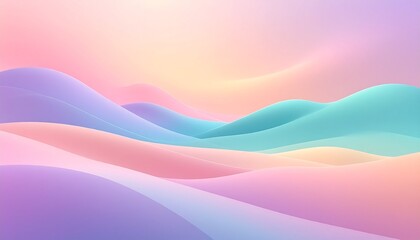 Abstract, colorful waves with light and vibrant textures decorate this blue and pink wallpaper