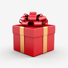 Red Christmas Christmas present illustration gift box.