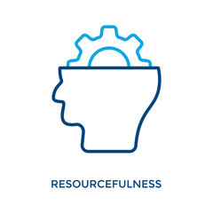 Resourcefulness Icon Outline Color Style. Vector Illustration For Graphic Design