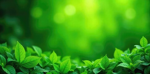 Vibrant green background, lush foliage, nature backdrop, perfect for presentations, websites, and design projects Offers a refreshing and calming aesthetic , spring, tone