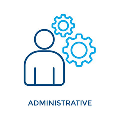 Administrative Icon Outline Color Style. Vector Illustration For Graphic Design