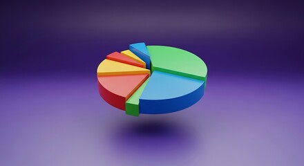 Fototapeta premium Colorful Pie Chart Graphic Design.