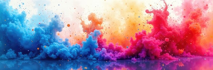 Vibrant watercolor dye explodes in water, creating a mesmerizing blend of colors and textures Perfect for artistic backgrounds, design elements, and vibrant visuals , swirl, artistic