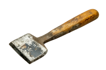 Antique hammer isolated on transparent background a closeup showcases an antique hammer with a wooden handle, highlighting its aged appearance and sturdy construction, evoking a sense of history
