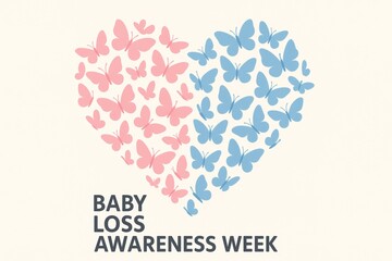 Butterflies symbolize hope and remembrance during Baby Loss Awareness Week with a heartfelt design of pink and blue hues