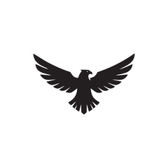 black and white eagle logo design vector ilustration