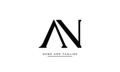 AN, NA, A, N  Abstract Letters Logo Monogram

