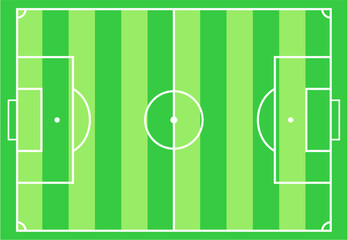Top-Down View of a Soccer Field with Field Markings © difre