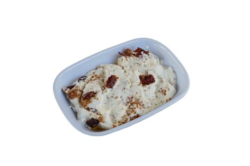 Spicy Turkish Atom Meze Isolated on White Background