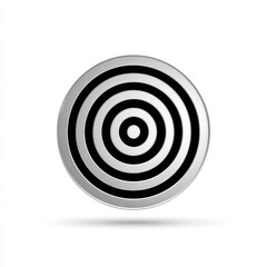 Naklejka premium Circular Target Graphic Design Element Black and White Concentric Circles Success Goal Achievement