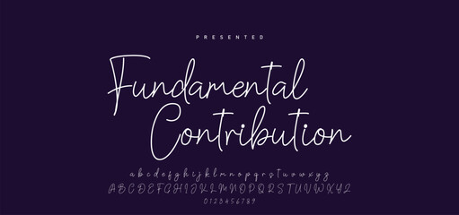 Hand drawn calligraphic vector font. Distress grunge texture. Modern script calligraphy type. ABC typography latin alphabet. © Mark