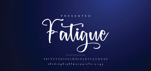 Hand drawn calligraphic vector font. Distress grunge texture. Modern script calligraphy type. ABC typography latin alphabet. © Mark