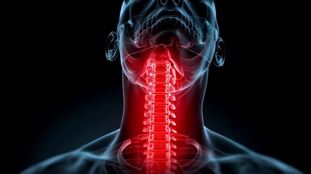 Concept of neck pain and discomfort