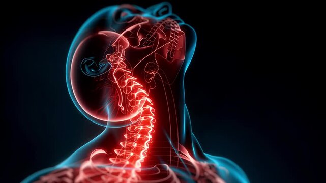 Concept of neck pain and discomfort