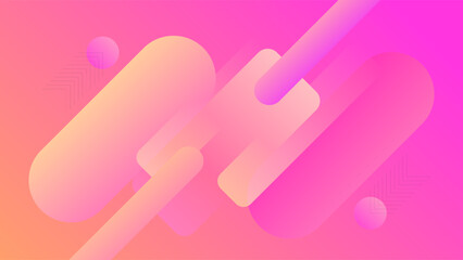 ILLUSTRATION ABSTRACT BACKGROUND WITH DIAGONAL GEOMETRIC SHAPES GRADIENT ORANGE PINK COLOR DESIGN VECTOR TEMPLATE GOOD FOR MODERN WEBSITE, WALLPAPER, COVER DESIGN