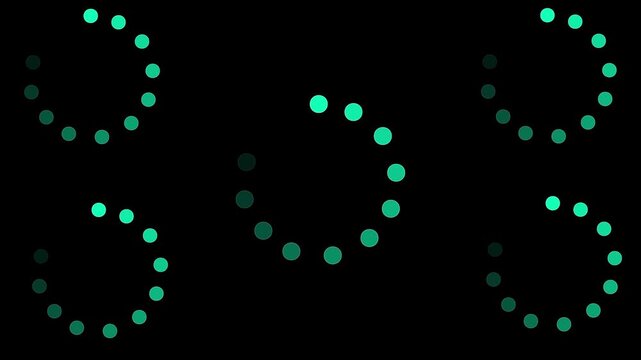 4K Loading Animation &ndash; Round Play Dot Progress Indicator Video 