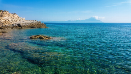 Summer Holiday Beach with Turquoise Water in Greece