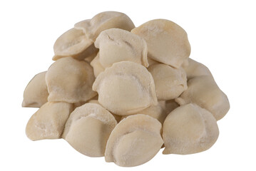 Frozen dumplings semi-finished product piled up