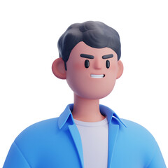Man Avatar 3D Illustration
