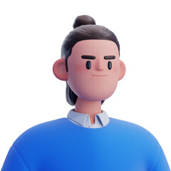 Man Avatar 3D Illustration