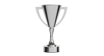 Isolated trophy for winning a competition, award for achievement, victory and success