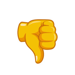 thumbs down hand emoji vector icon