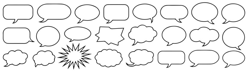 speech bubble set vector chat icon collection