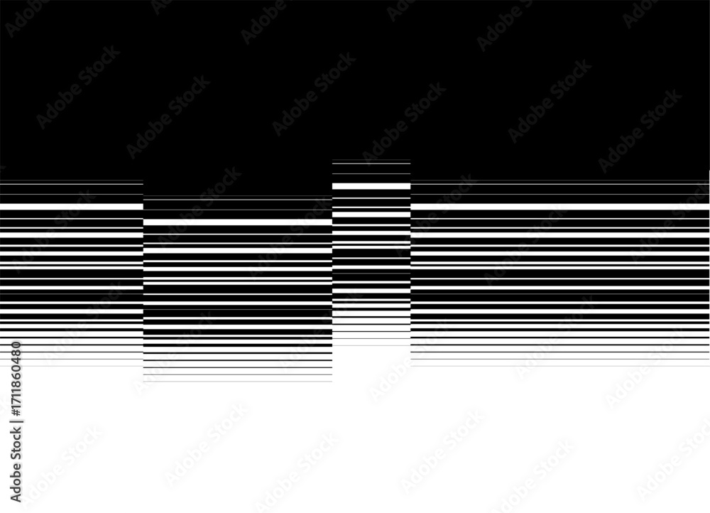 Poster vector transition from black to white. striped vector background from straight lined lines. separati