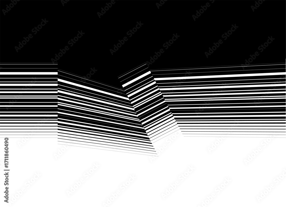 Aufkleber vector transition from black to white. striped vector background of straight lined lines of differen