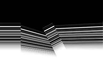 Vector transition from black to white. Striped vector background of straight lined lines of different thickness. Separation of design for covers, advertising, packaging. Modern horizontal pattern
