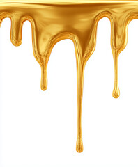 Smooth gold dripping down in glossy texture, creating luxurious and elegant appearance. vibrant gold color adds sense of richness and opulence to image