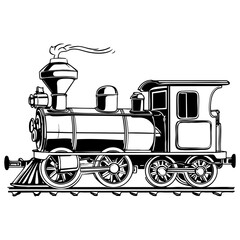 Vintage Train Engine © Anditii Creative