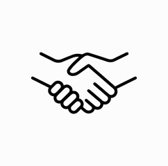 Obraz premium Handshake Icon – Symbol of Trust, Agreement, and Partnership