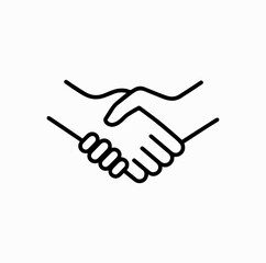 Obraz premium Handshake Icon – Symbol of Trust, Agreement, and Partnership
