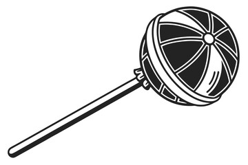Black and White Lollipop Icon 1.