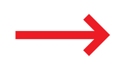 Vivid red arrow boldly contrasts against stark black backdrop, indicating direction.