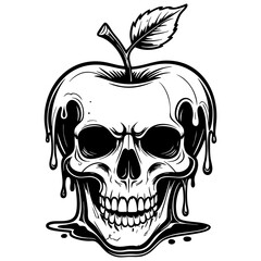 Poison apple skull design