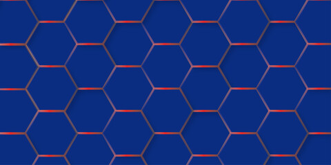Seamless pattern with honeycomb hexagon geometric texture background. creative decorative element fabric. hexagon light creative digital concept vector surface grid .