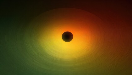 Dark, vibrant, concentric circles surrounding a black sphere