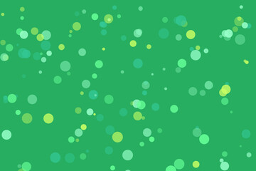 Green Background with Scattered Circles of Teal Lime and Pale Green