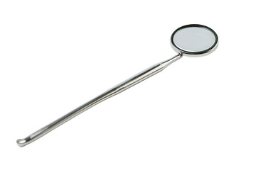 Dental mirror isolated on transparent background, a crucial instrument for dentists, offers enhanced visibility in the oral cavity, aiding in accurate diagnoses and effective treatments